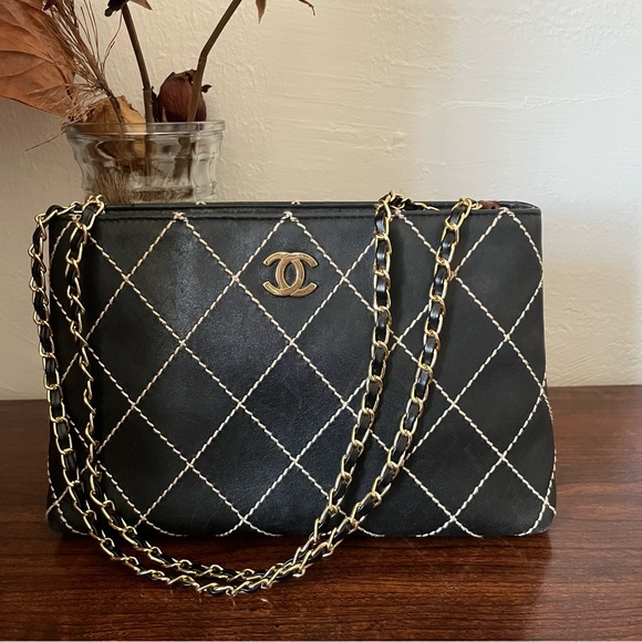 Chanel authentic wild stitch clutch - added insert strap - Picture 2 of 16